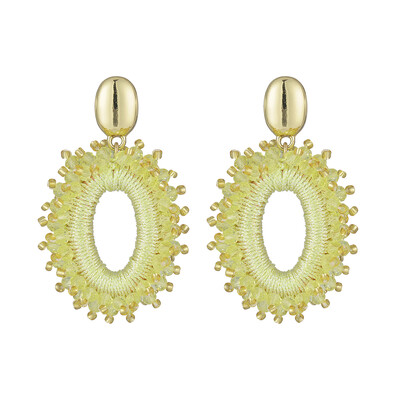 INKDEW New Fashion cercei mari picătură pentru femei fir de mărgele de cristal lucrate manual Cercei lungi bijuterii cadou Vintage EA063