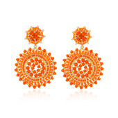 Cercei țesuți cu mărgele de semințe de portocaliu Badu Boho pentru femei Cercei cu mărgele rotunde lucrați manual de vară Bijuterii etnice Cadouri Purtare zilnică