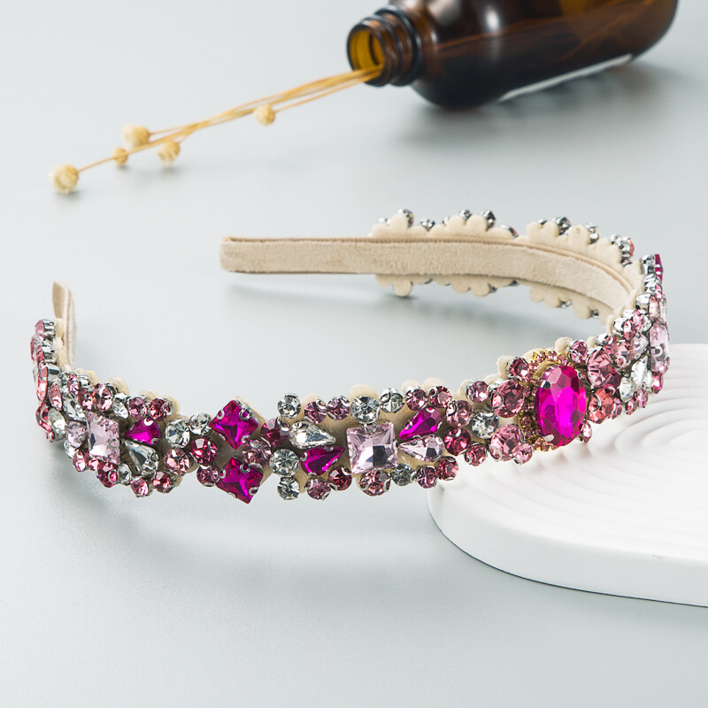 Bentiță de curte în stil baroc retro, design popular cu banda de păr cu strasuri, accesorii de păr pentru spălarea feței în stil coreean