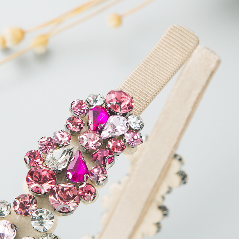 Bentiță de curte în stil baroc retro, design popular cu banda de păr cu strasuri, accesorii de păr pentru spălarea feței în stil coreean