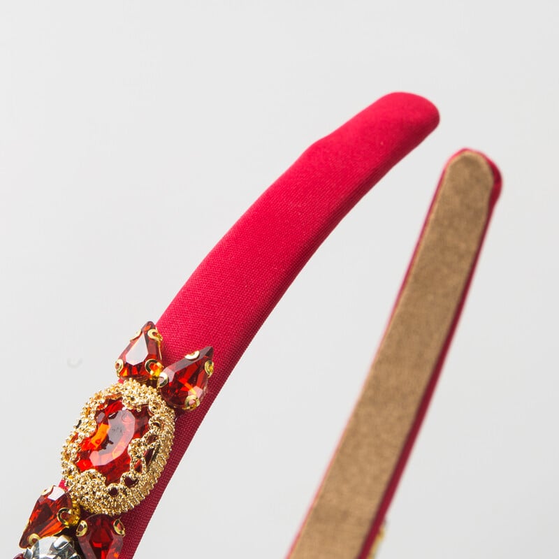 Europski i američki minimalistički retro obruč za kosu s tankim rubovima s umetnutim obručem od staklenih svrdla, moderna traka za glavu za zabavu