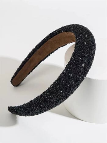 Glamourous Beadband Hairband Bling Crystal Pearl Baroque Wide Cross Headband Sparkly Gorgeous γυναικεία αξεσουάρ μαλλιών