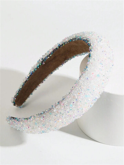 Glamourous Beadband Hairband Bling Crystal Pearl Baroque Wide Cross Headband Sparkly Gorgeous γυναικεία αξεσουάρ μαλλιών