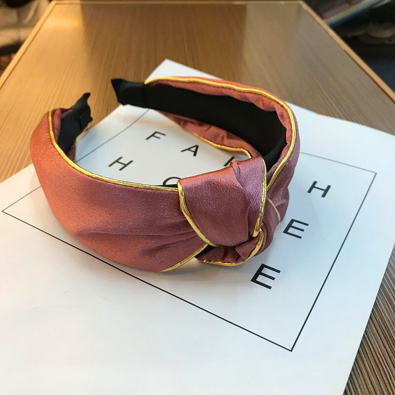 Bentite cu noduri solide pentru femei, fete, bentițe laterale late, cerc de păr, benzi de păr la modă, benzi pentru cap pentru femei, accesorii pentru păr