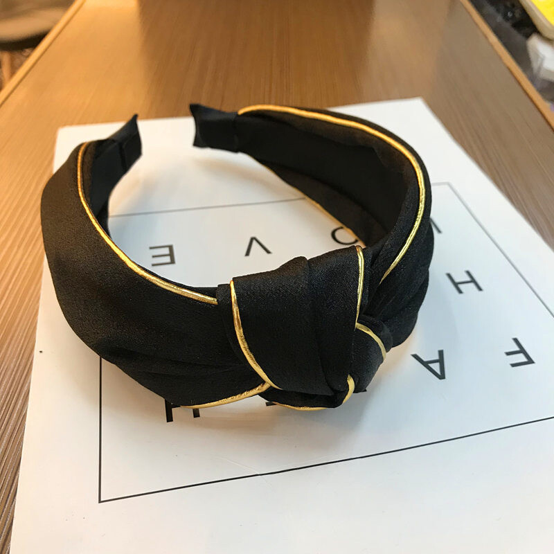 Bentite cu noduri solide pentru femei, fete, bentițe laterale late, cerc de păr, benzi de păr la modă, benzi pentru cap pentru femei, accesorii pentru păr