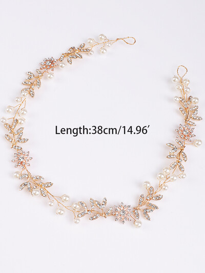 Menyasszonyi fejfedők Strasszkő virág menyasszonyi tiara fejpántok Gyöngy haj ékszerek Esküvői haj kiegészítők Kézzel készített báli hajdarab