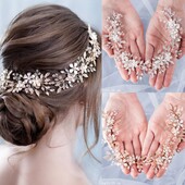 Krištoliniai gėlių lapų galvos apdangalai Tiaras Prabangus Kalnų krištolas Moterims Konkursas Prom Vestuviniai Plaukų aksesuarai Papuošalai Tiara Dovana