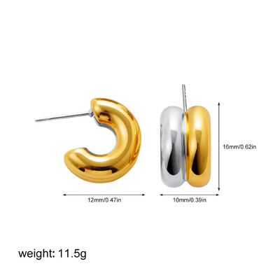 Cerceu cu șuruburi cu două straturi, din oțel inoxidabil, geometric, cu textura metalică neregulată, cadou de bijuterii de modă
