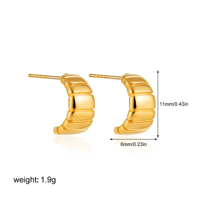 Cerceu cu șuruburi cu două straturi, din oțel inoxidabil, geometric, cu textura metalică neregulată, cadou de bijuterii de modă