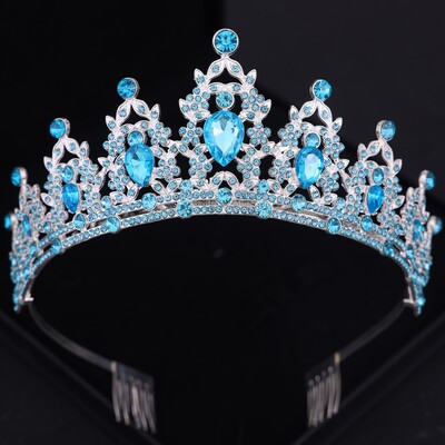 Esküvői Haj Tiara Kristály Menyasszonyi Tiara Korona Ezüst Szín Diadem Fátyol Tiaras Esküvői Haj Kiegészítők Fejfedők Fejékszerek
