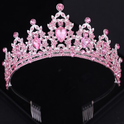 Esküvői Haj Tiara Kristály Menyasszonyi Tiara Korona Ezüst Szín Diadem Fátyol Tiaras Esküvői Haj Kiegészítők Fejfedők Fejékszerek