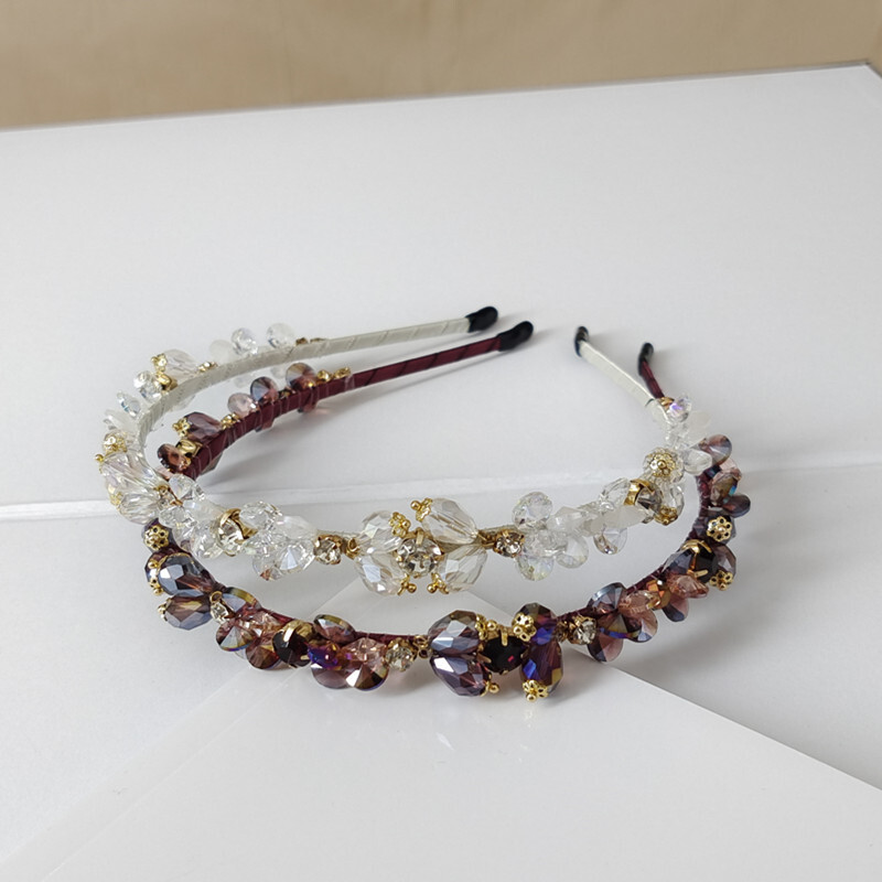 Accesorii pentru păr hematit, coroană de tiară de nuntă gotică, bentiță de cristal albastru, cască din piatră prețioasă, piesa de păr lucrată manual pentru festival