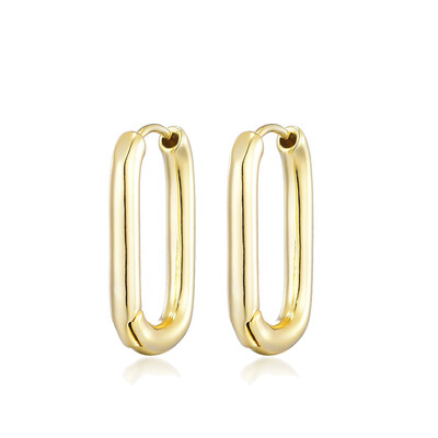 LOVBEAFAS szív női karika fülbevaló ovális téglalap karika cirkon kristály geometriai arany színű elegáns menyasszony esküvői ékszer