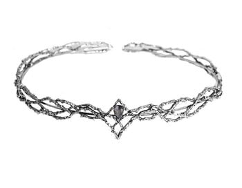 Crystal Silver Elf Haircrowns Elven Hair Tiara Woodland Forest Goddess Бижута за коса за жени