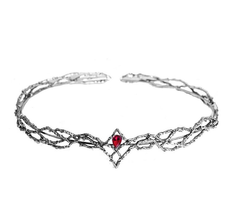 Krištolo sidabro elfų plaukų vainikėliai Elfų plaukams Tiara Woodland Forest Goddess plaukų papuošalai moterims