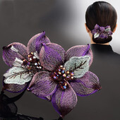 Elegáns rézdrót virág menyasszony Hajtű hajkiegészítők nőknek Retro Luxus Fém Rugós Clipek Fejfedők Anya ékszerei Tiara