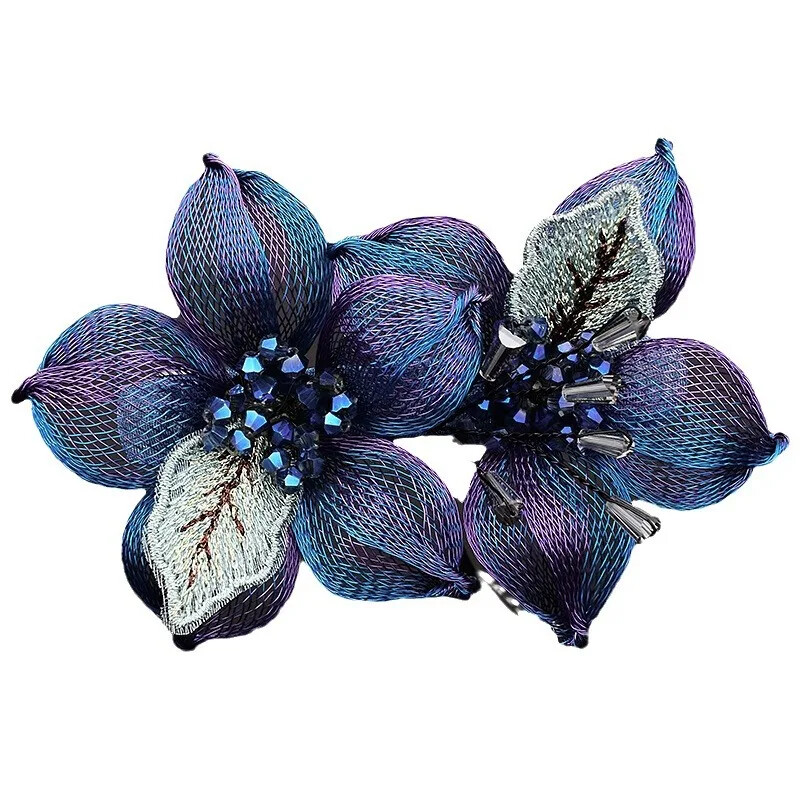 Elegáns rézdrót virág menyasszony Hajtű hajkiegészítők nőknek Retro Luxus Fém Rugós Clipek Fejfedők Anya ékszerei Tiara