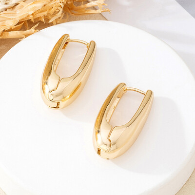 Geometrikus fényes dinnyemagos fülbevaló női fülcsatokhoz Túlzó ünnepi parti ajándék divatékszer E491