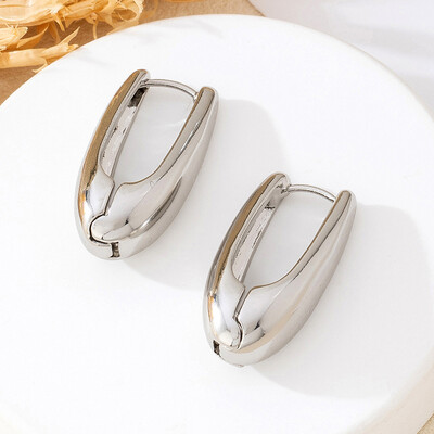 Geometrikus fényes dinnyemagos fülbevaló női fülcsatokhoz Túlzó ünnepi parti ajándék divatékszer E491