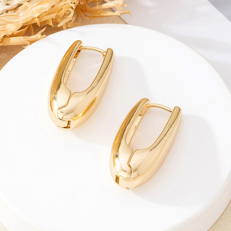 Geometrikus fényes dinnyemagos fülbevaló női fülcsatokhoz Túlzó ünnepi parti ajándék divatékszer E491