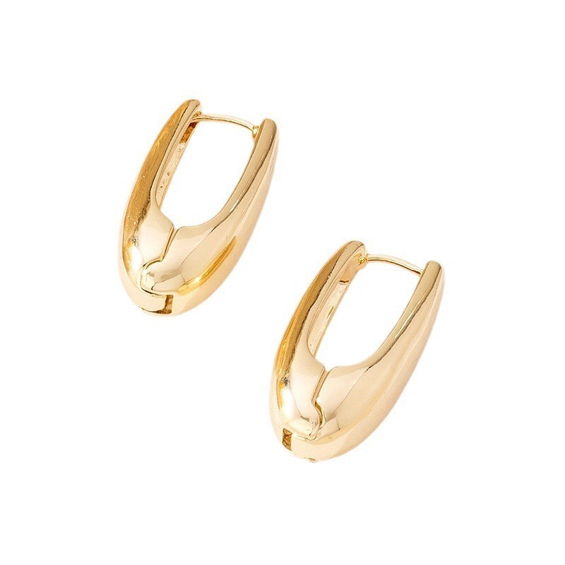 Geometrikus fényes dinnyemagos fülbevaló női fülcsatokhoz Túlzó ünnepi parti ajándék divatékszer E491