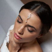 Pandantiv cu perle de imitație, lanț pentru frunte, bentiță, bijuterii de păr pentru femei, transport gratuit, nuntă, zircon indian, lanț de frunze, cadou