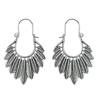 Vintage Boho zelta krāsas dobu ziedu sirds piekaramie auskari sievietēm Etniski grebti ģeometriski nokaramie auskari Jhumka rotaslietas