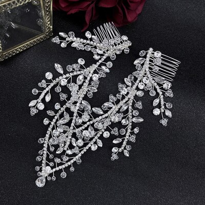 DZ215 Bling Indijos pakabukas prie kaktos grandinėlės papuošalai Tiara galvos apdangalas Nuotakos galvos apdangalas krištolinis vestuvinių galvos apdangalų priedai Dovana