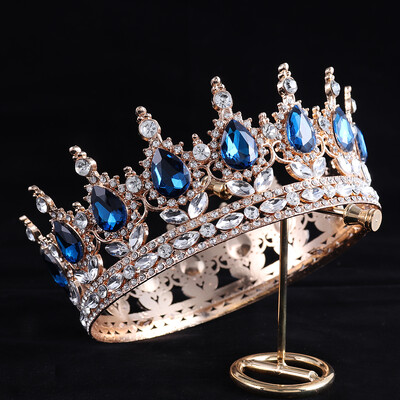 Luksuzna svadbena kruna Šarena kristalna tijara princeze Elegantni plemeniti vjenčani nakit Dodaci za glavu Ženski ukras za glavu