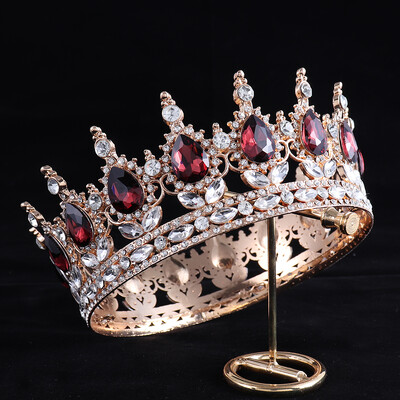 Luksuzna svadbena kruna Šarena kristalna tijara princeze Elegantni plemeniti vjenčani nakit Dodaci za glavu Ženski ukras za glavu