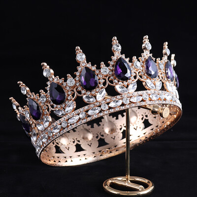 Luksuzna svadbena kruna Šarena kristalna tijara princeze Elegantni plemeniti vjenčani nakit Dodaci za glavu Ženski ukras za glavu