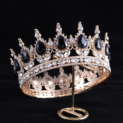 Luksuzna svadbena kruna Šarena kristalna tijara princeze Elegantni plemeniti vjenčani nakit Dodaci za glavu Ženski ukras za glavu