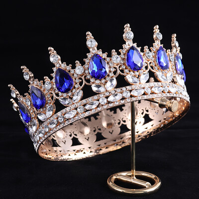 Luksuzna svadbena kruna Šarena kristalna tijara princeze Elegantni plemeniti vjenčani nakit Dodaci za glavu Ženski ukras za glavu