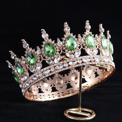 Luksuzna svadbena kruna Šarena kristalna tijara princeze Elegantni plemeniti vjenčani nakit Dodaci za glavu Ženski ukras za glavu