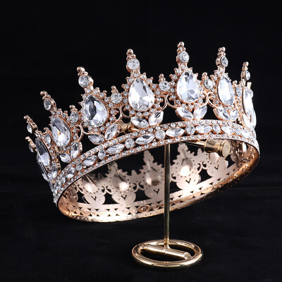 Luksuzna svadbena kruna Šarena kristalna tijara princeze Elegantni plemeniti vjenčani nakit Dodaci za glavu Ženski ukras za glavu