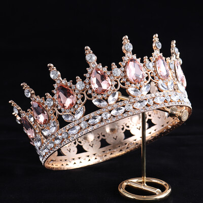 Luksuzna svadbena kruna Šarena kristalna tijara princeze Elegantni plemeniti vjenčani nakit Dodaci za glavu Ženski ukras za glavu