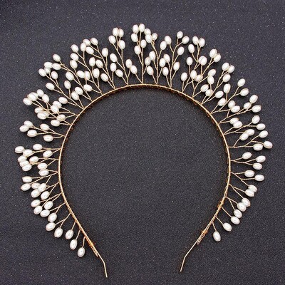 Bentite retro cu frunze de aur Nuntă Mireasa romană Greacă Accesorii pentru păr pentru mireasă Bandă pentru cap Tiare Coroana Bijuterii Cerc de păr