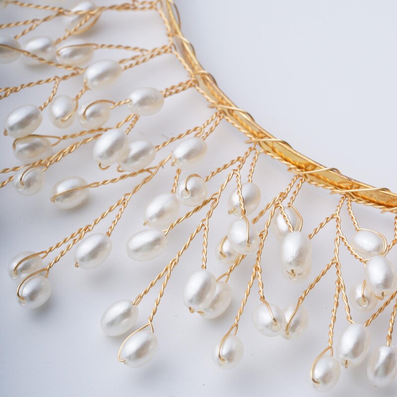 Bentite retro cu frunze de aur Nuntă Mireasa romană Greacă Accesorii pentru păr pentru mireasă Bandă pentru cap Tiare Coroana Bijuterii Cerc de păr