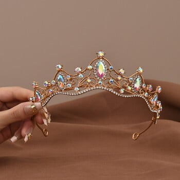 Princess Crystal Crown για Γυναικείες Κορδέλες Αξεσουάρ Μαλλιών Νυφικό Γαμήλιο πάρτι κοσμήματα Αξεσουάρ μαλλιών Διακόσμηση