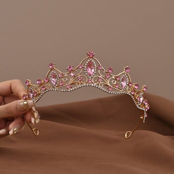 Princess Crystal Crown για Γυναικείες Κορδέλες Αξεσουάρ Μαλλιών Νυφικό Γαμήλιο πάρτι κοσμήματα Αξεσουάρ μαλλιών Διακόσμηση