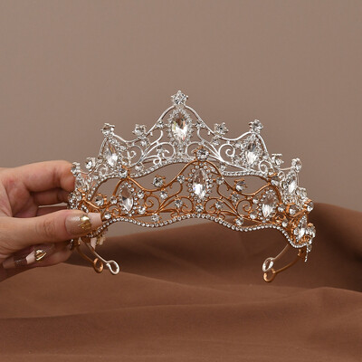 Princess Crystal Crown για Γυναικείες Κορδέλες Αξεσουάρ Μαλλιών Νυφικό Γαμήλιο πάρτι κοσμήματα Αξεσουάρ μαλλιών Διακόσμηση