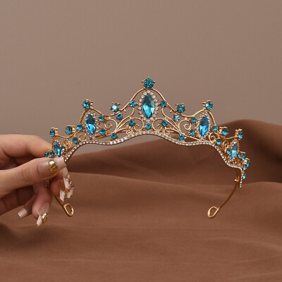 Coroană prințesă de cristal pentru femei Bentite Accesorii pentru păr Mireasa Nunta Bijuterii Balouri Accesorii pentru păr Decorare