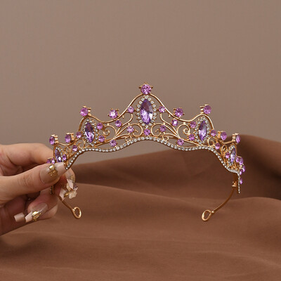 Coroană prințesă de cristal pentru femei Bentite Accesorii pentru păr Mireasa Nunta Bijuterii Balouri Accesorii pentru păr Decorare