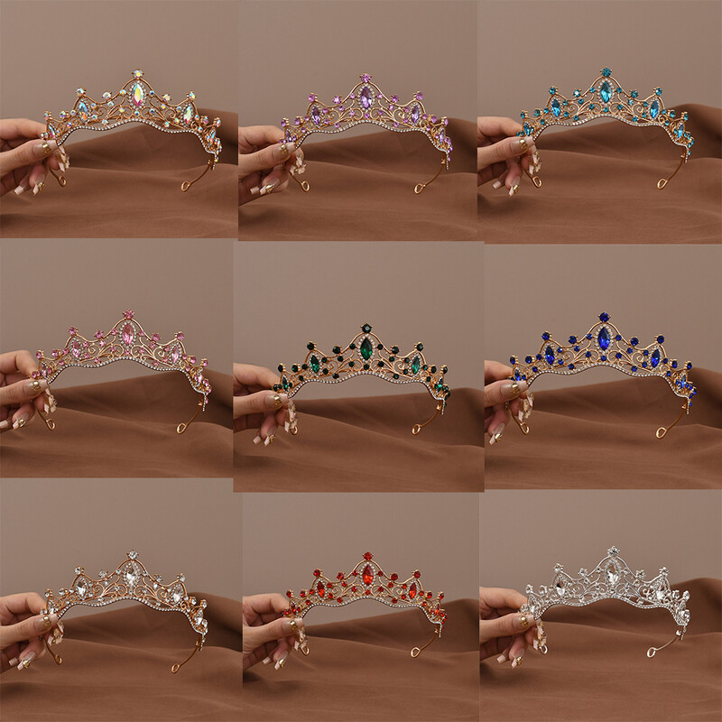 Coroană prințesă de cristal pentru femei Bentite Accesorii pentru păr Mireasa Nunta Bijuterii Balouri Accesorii pentru păr Decorare