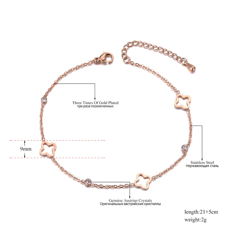 JeeMango nerūdijančio plieno CZ krištolinis gėlių augalų žavesys moterims, madinga paauksuota grandinėlė, vasaros paplūdimio papuošalai JA19010