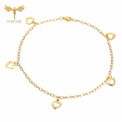 Širdies laumžirgis mažas pakabukas ant kulkšnies nerūdijančio plieno moteriškas papuošalas ant kulkšnies 2 spalvų mielos merginos paplūdimio kojų apyrankės grandinėlė