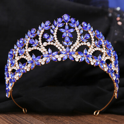 Miallo de lux mare cristal roșu concurs de frumusețe regina coroane și diademe mireasă elegantă strasuri caciulă nunta festa bijuterii