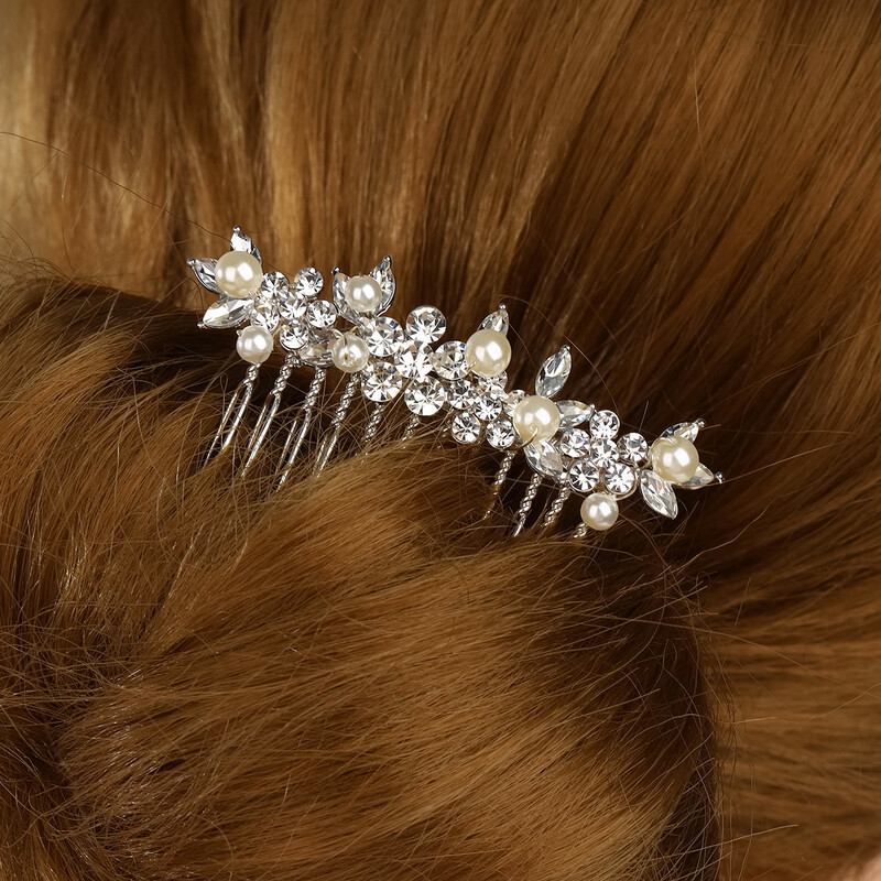 Perie mireasa perie lux de nunta podoabă de păr strass ac de păr fetiță bal tiara