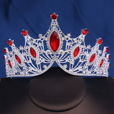 Coroana Mireasa Baroc Vintage Printesa Regina Accesorii pentru cap Tiara de cristal Pentru Femei Coroana de nunta Accesorii pentru rochie de par Bijuterii