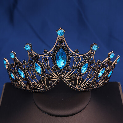 Coroana Mireasa Baroc Vintage Printesa Regina Accesorii pentru cap Tiara de cristal Pentru Femei Coroana de nunta Accesorii pentru rochie de par Bijuterii